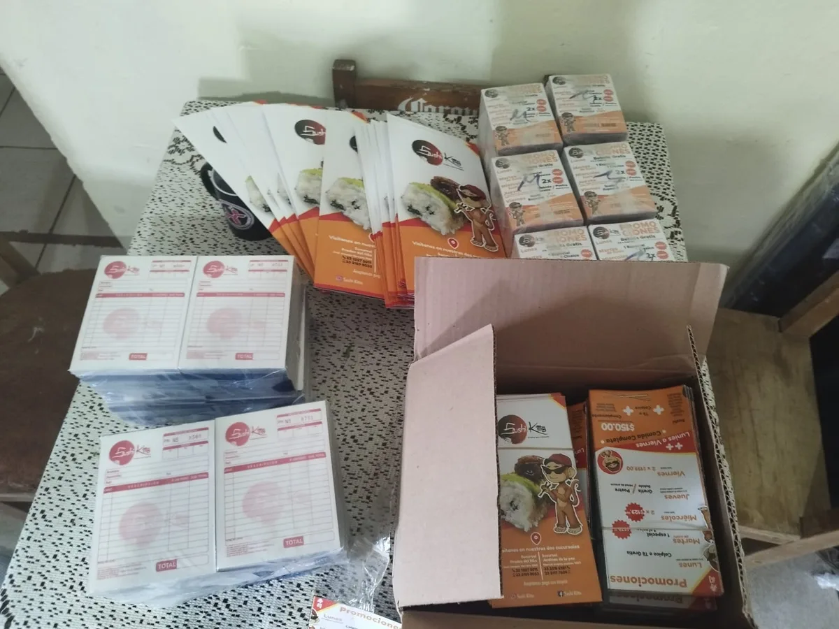 Notas de venta y comandas foliadas