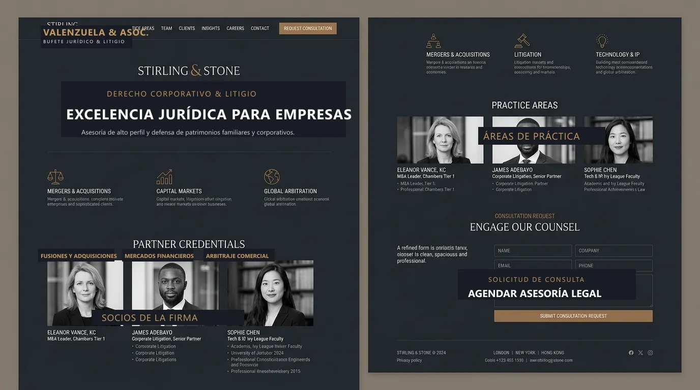 Sitio web para Bufete Jurídico
