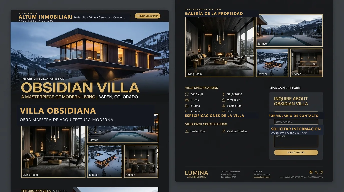 Sitio web para Inmobiliaria y Bienes Raíces